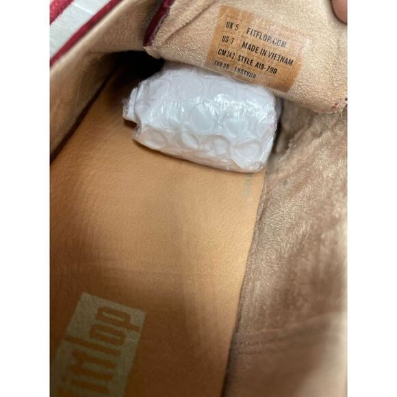 Fitflop Red Croco Leather Lace Up Comfort Oxfords Shoes Women Sz 7M US/38EU - Picture 8 of 16